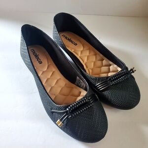 Moleca Flats Ballerinas Black Women's Size 10